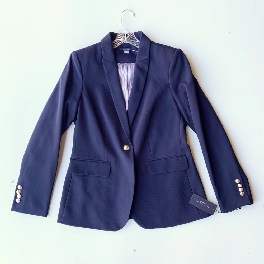 Tommy Hilfiger one Button Twill Suit Jacket blazer